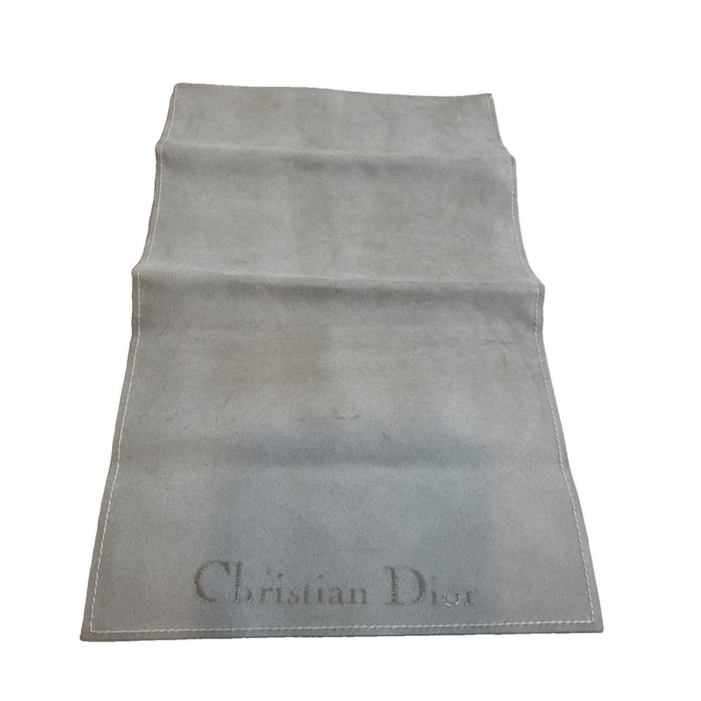 Authentic Christian Dior Gray Microfiber Eyewear Sunglasses Soft Pouch Slip Case
